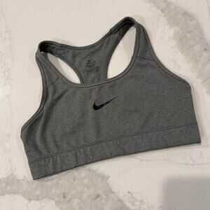 Nike Dri-Fit Victory Racerback Sports Bra Women's Small Gray Unpadded Activewear